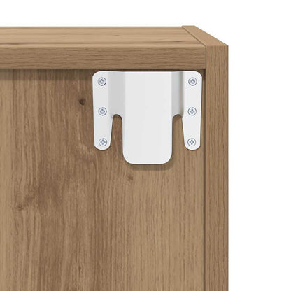Wandschrank mit Regal 2 pcs Eiche handwerklich 37 x 37 x 37 cm