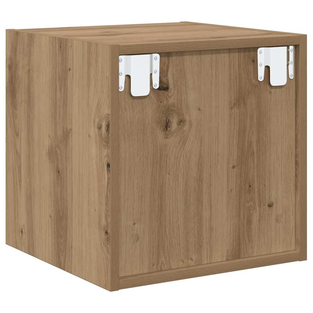 Wandschrank mit Regal 2 pcs Eiche handwerklich 37 x 37 x 37 cm