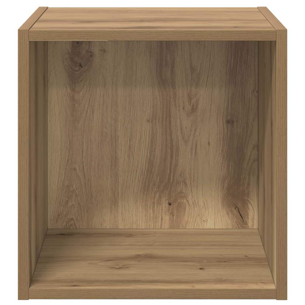 Wandschrank mit Regal 2 pcs Eiche handwerklich 37 x 37 x 37 cm