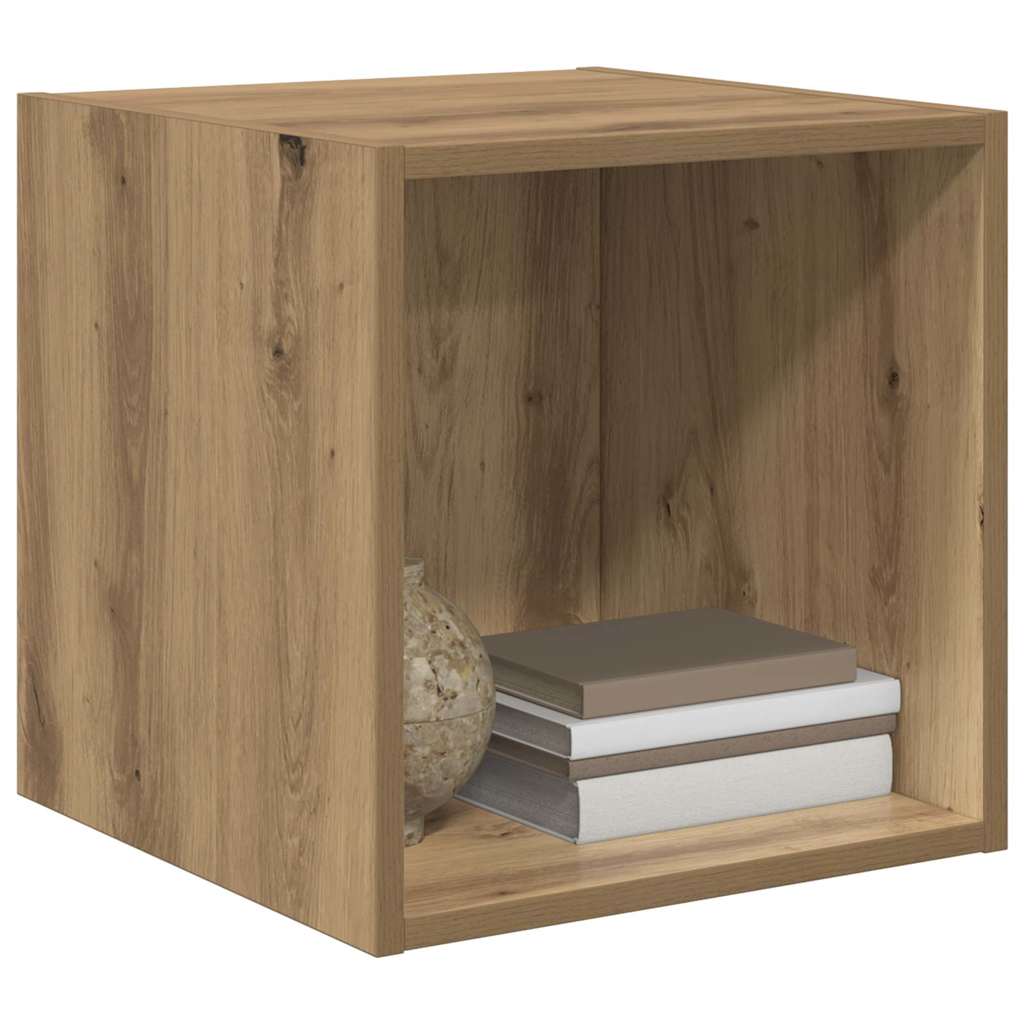 Wandschrank mit Regal 2 pcs Eiche handwerklich 37 x 37 x 37 cm