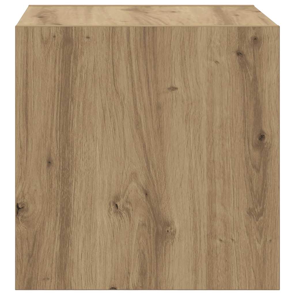 Wandschrank mit Regal 2 pcs Eiche handwerklich 37 x 37 x 37 cm