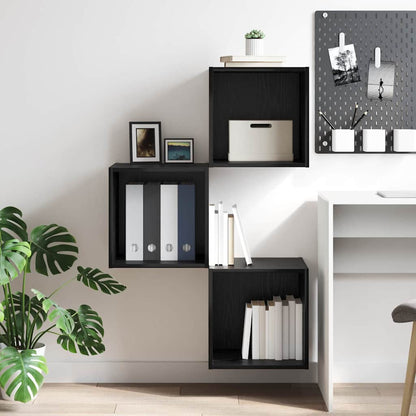 Wandschrank Schwarze Eiche 37 x 37 x 37 cm Holzwerkstoff