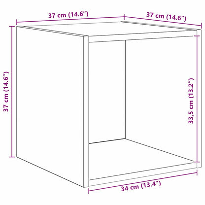 Wandschrank Schwarze Eiche 37 x 37 x 37 cm Holzwerkstoff