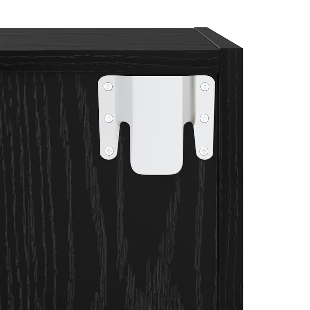 Wandschrank 2 pcs Schwarze Eiche 37 x 37 x 37 cm Holzwerkstoff