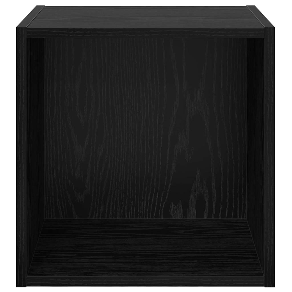 Wandschrank 2 pcs Schwarze Eiche 37 x 37 x 37 cm Holzwerkstoff