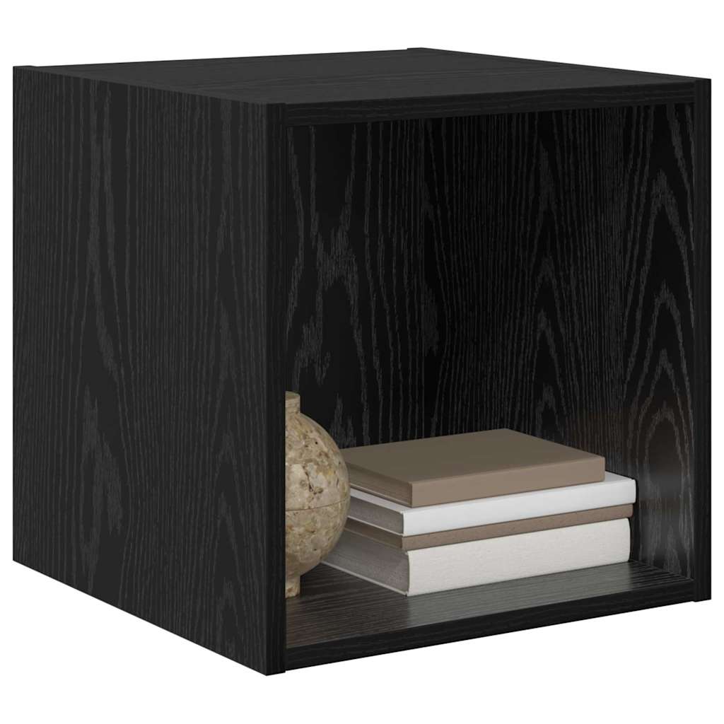 Wandschrank 2 pcs Schwarze Eiche 37 x 37 x 37 cm Holzwerkstoff