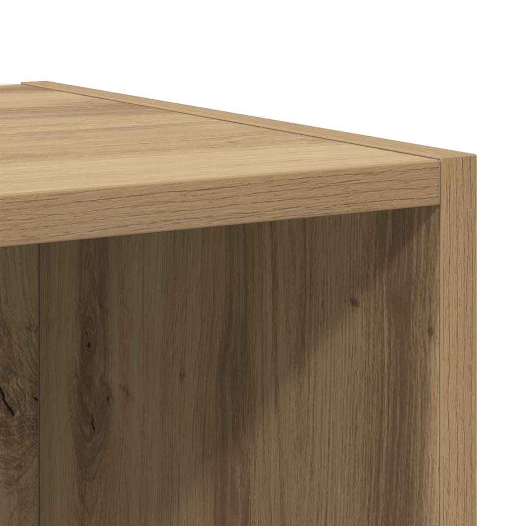Wandmontierter TV Schrank Eiche handwerklich 37 x 37 x 72 cm