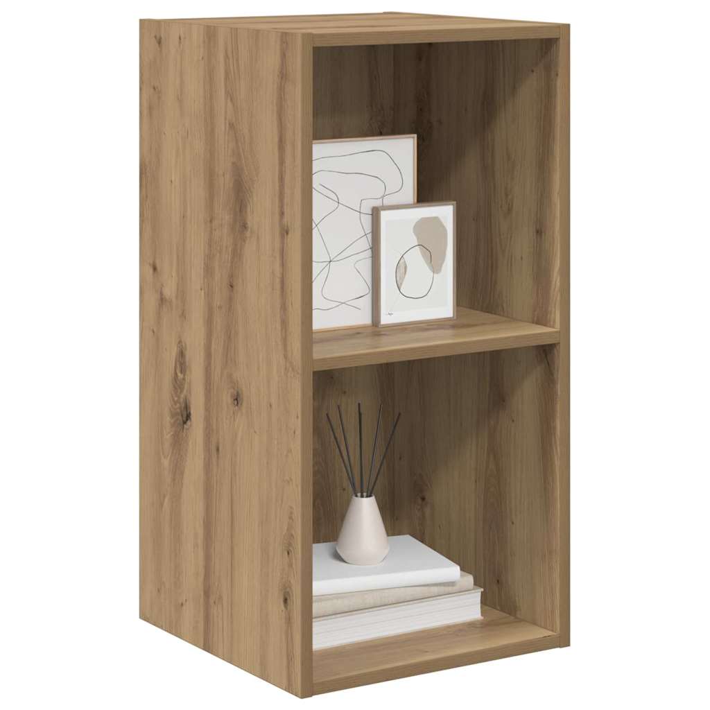 Wandmontierter TV Schrank Eiche handwerklich 37 x 37 x 72 cm
