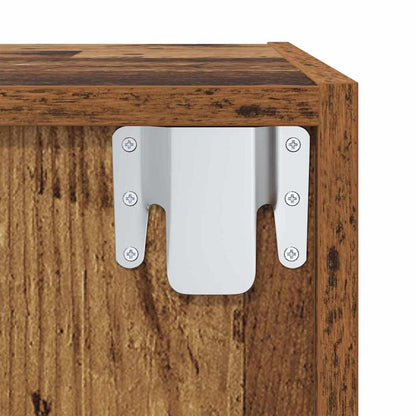 Wandmontierter TV Schrank Wandmontiert Altholz 37 x 37 x 107 cm