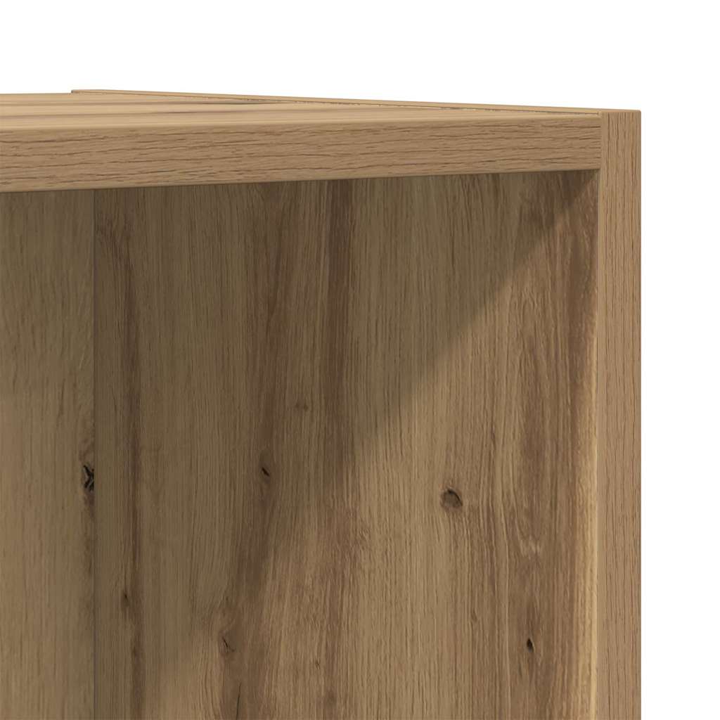 Wandmontierter TV Schrank Eiche handwerklich 37 x 37 x 107 cm