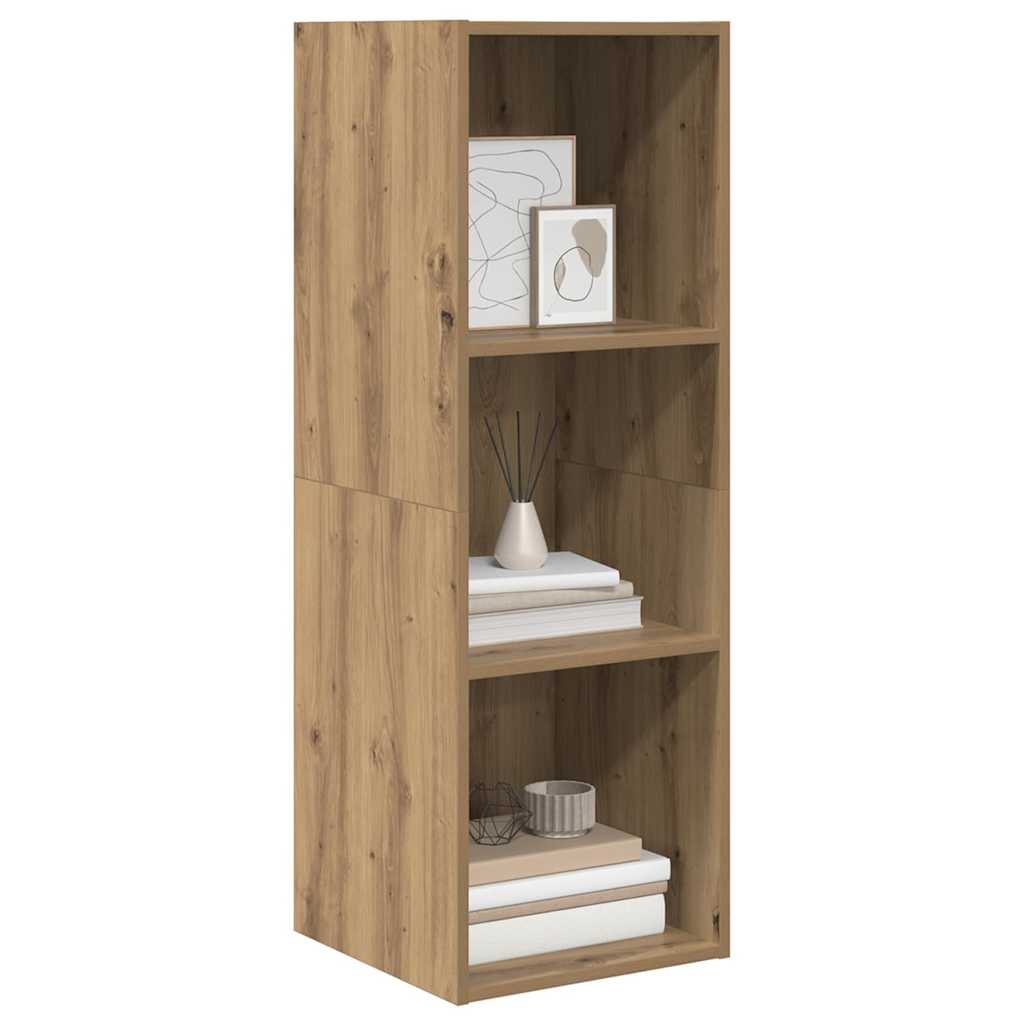 Wandmontierter TV Schrank Eiche handwerklich 37 x 37 x 107 cm