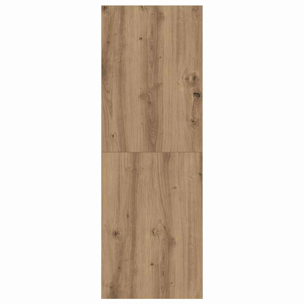 Wandmontierter TV Schrank Eiche handwerklich 37 x 37 x 107 cm