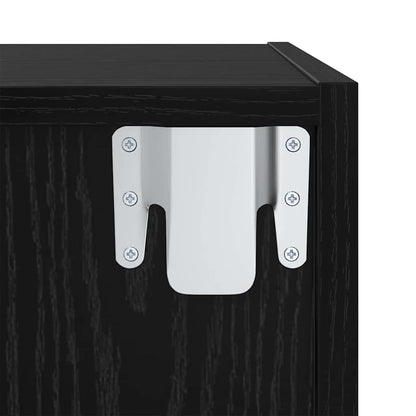 Wandmontierter TV Schrank Schwarze Eiche 37 x 37 x 107 cm