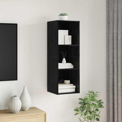 Wandmontierter TV Schrank Schwarze Eiche 37 x 37 x 107 cm