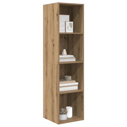 Wandmontierter TV Schrank Eiche handwerklich 37 x 37 x 142,5 cm