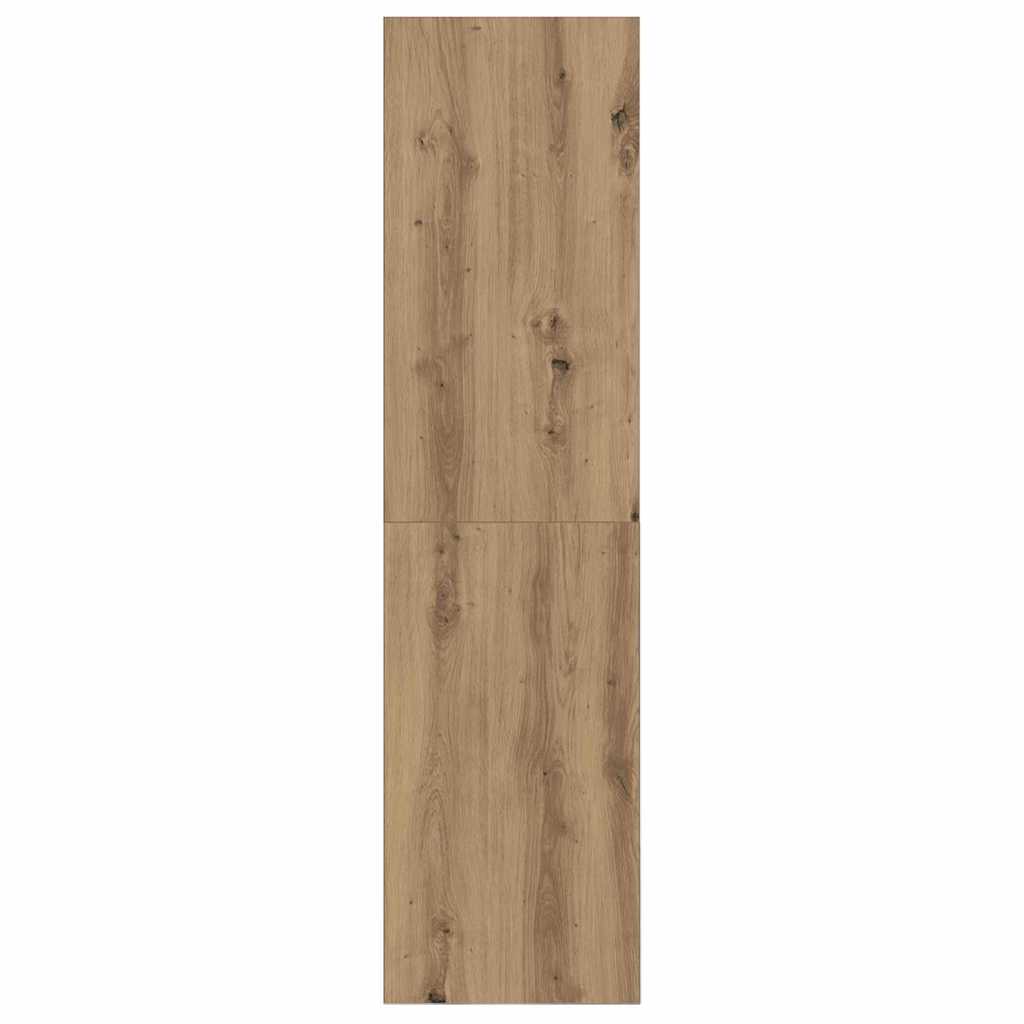 Wandmontierter TV Schrank Eiche handwerklich 37 x 37 x 142,5 cm