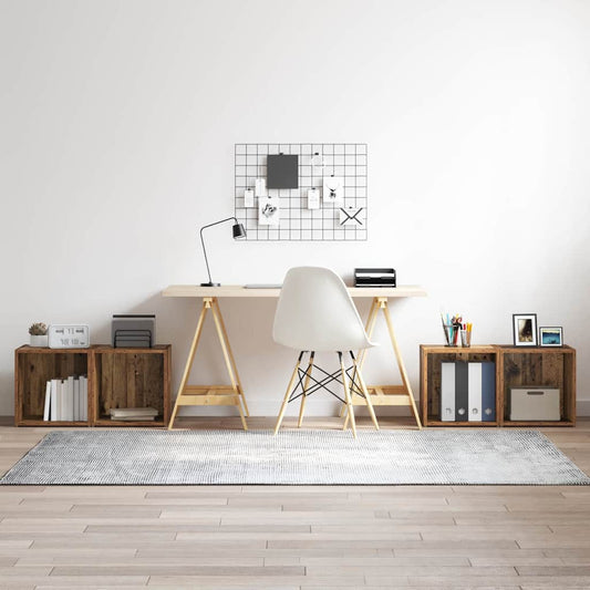 TV-Schränk 4 pcs Braun 37 x 35 x 37 cm Holzwerkstoff