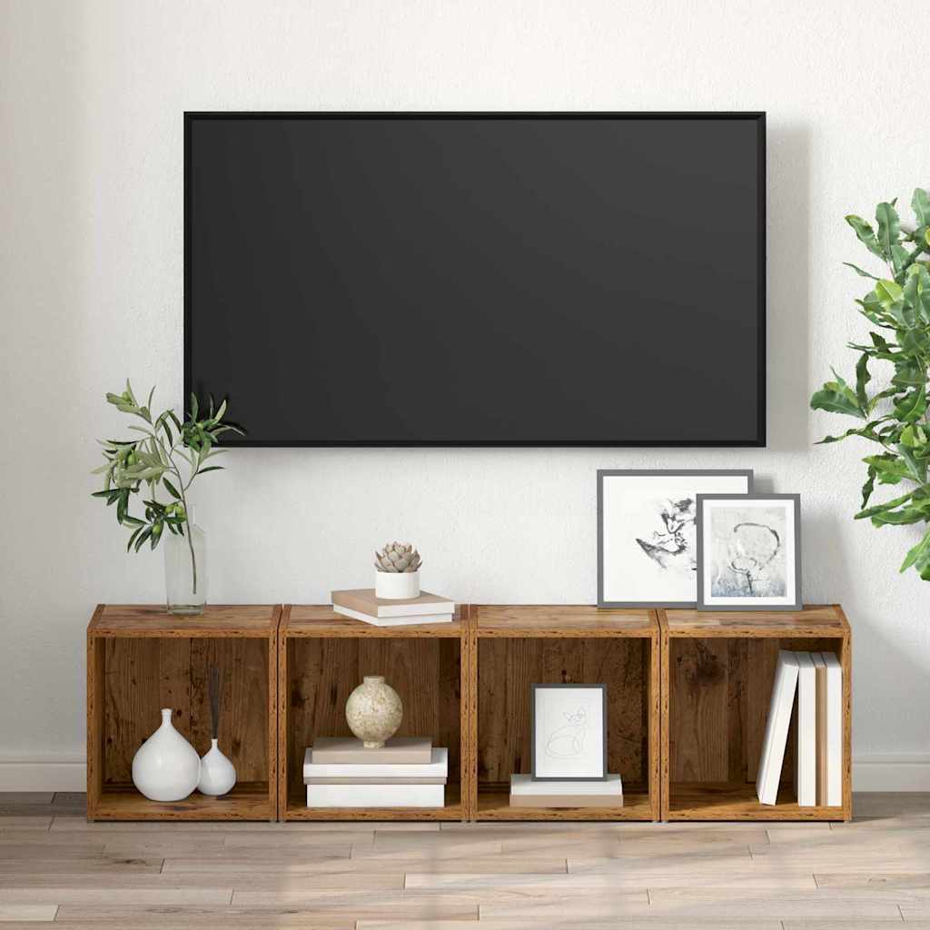 TV-Schränk 4 pcs Braun 37 x 35 x 37 cm Holzwerkstoff