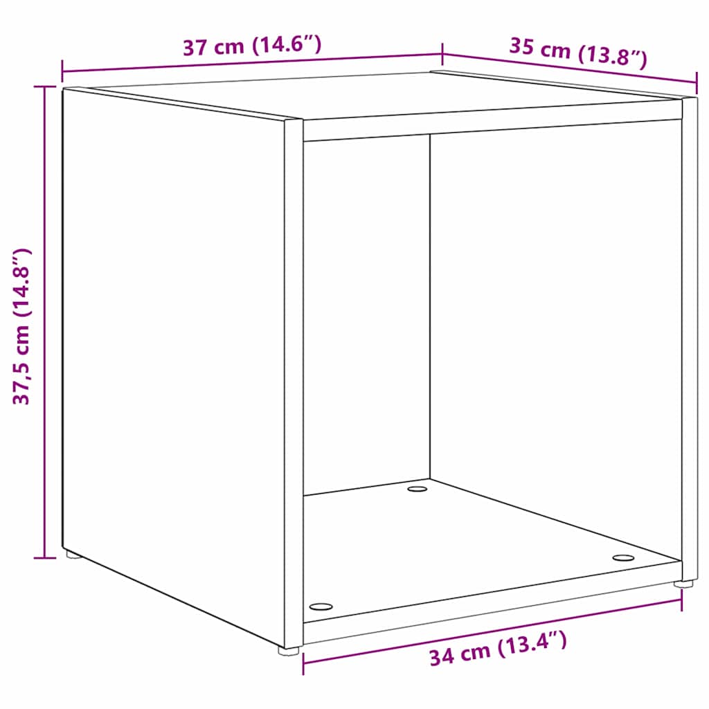 TV-Schränk 4 pcs Braun 37 x 35 x 37 cm Holzwerkstoff