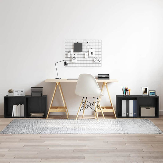 TV-Schränk 4 pcs Schwarz 37 x 35 x 37 cm Holzwerkstoff
