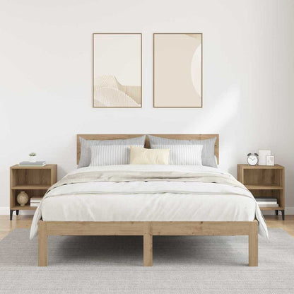 Nachttisch 2 pcs Eiche handwerklich 40 x 30 x 50 cm