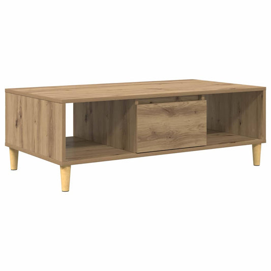 Couchtisch Eiche handwerklich 103,5 x 60 x 35 cm Holzwerkstoff