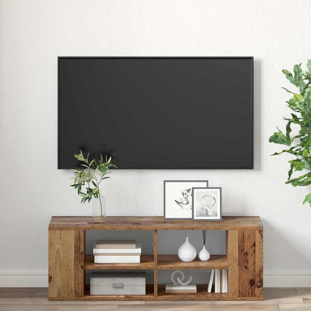 Wandmontierter TV Schrank Wandmontiert Altholz 102 x 35 x 35 cm