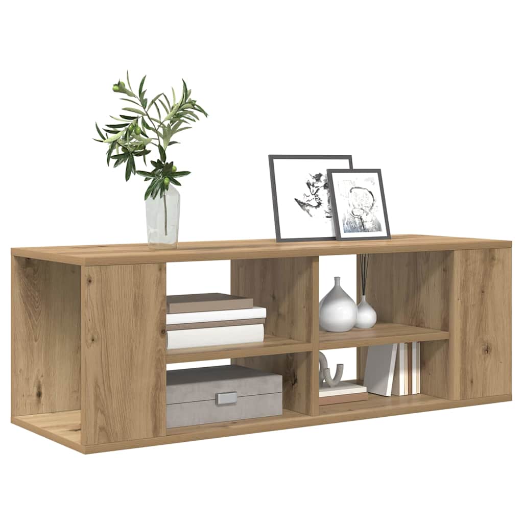 Wandmontierter TV Schrank Eiche handwerklich 102 x 35 x 35 cm