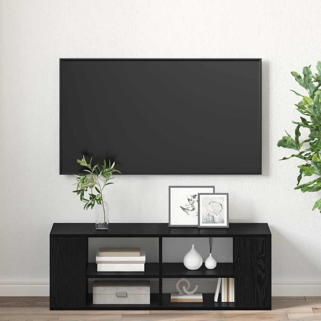 Wandmontierter TV Schrank Schwarze Eiche 102 x 35 x 35 cm