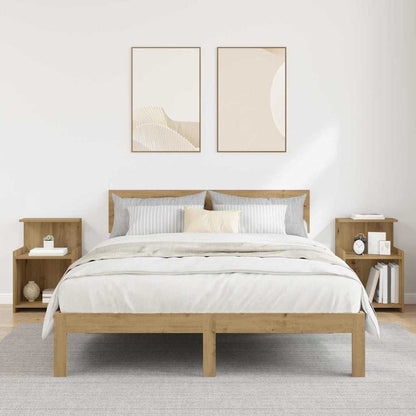 Nachttisch 2 pcs Eiche handwerklich 40 x 35 x 60 cm