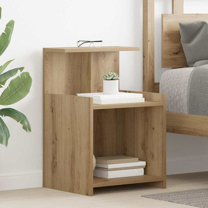 Nachttisch 2 pcs Eiche handwerklich 40 x 35 x 60 cm