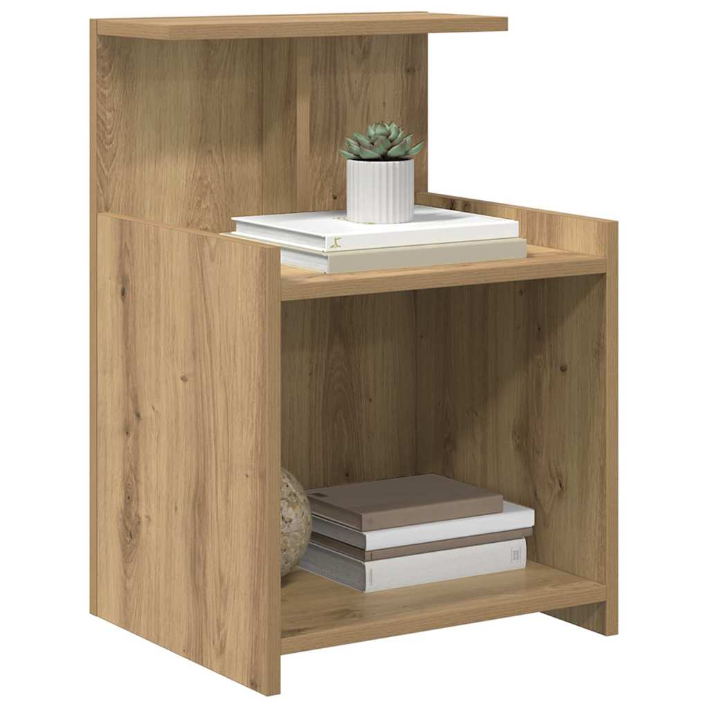 Nachttisch 2 pcs Eiche handwerklich 40 x 35 x 60 cm