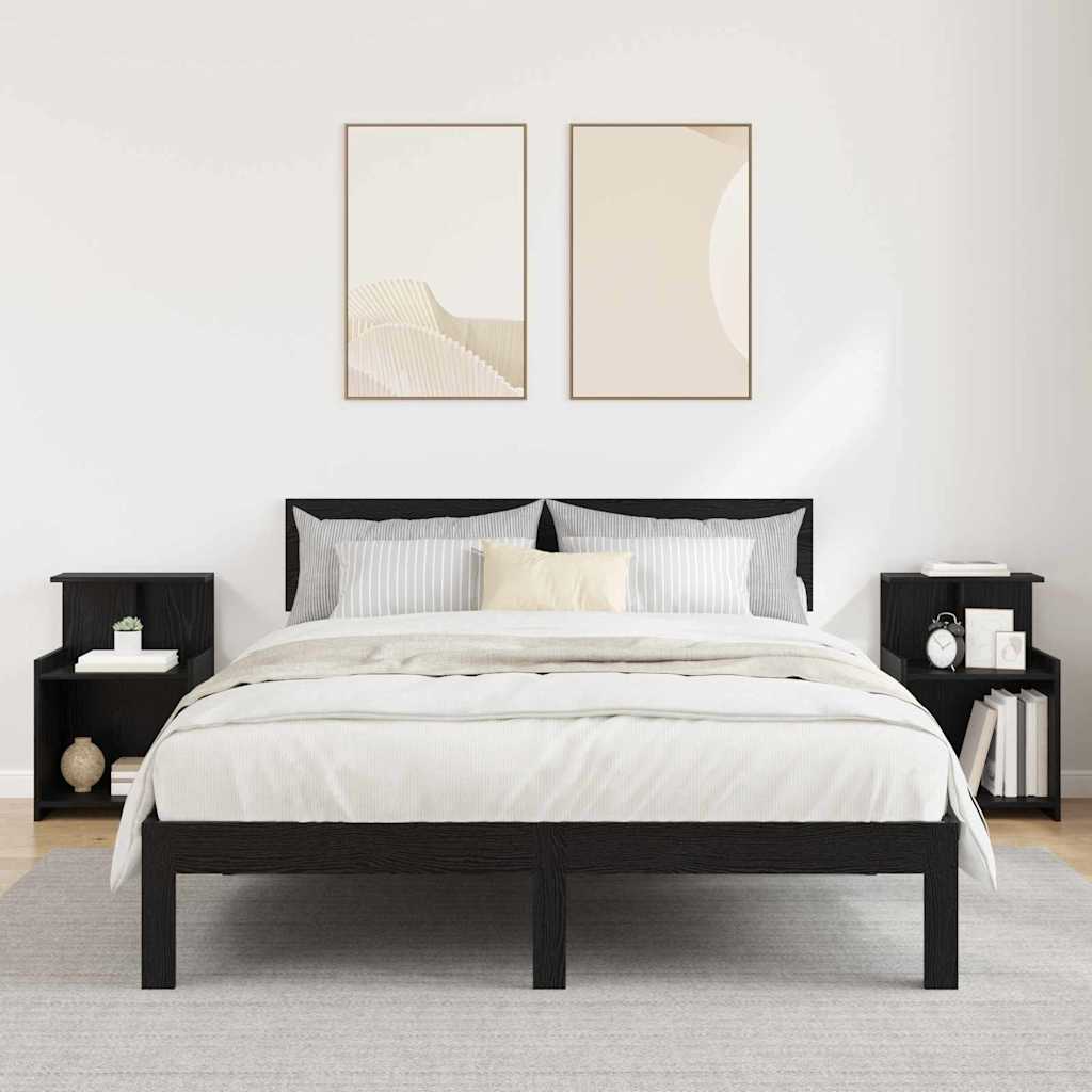 Nachttisch 2 pcs Schwarze Eiche 40 x 35 x 60 cm Holzwerkstoff