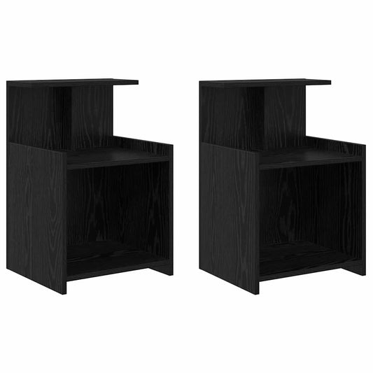 Nachttisch 2 pcs Schwarze Eiche 40 x 35 x 60 cm Holzwerkstoff