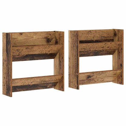Wandschuhschränke mit Regal 2 pcs Altholz Holzwerkstoff