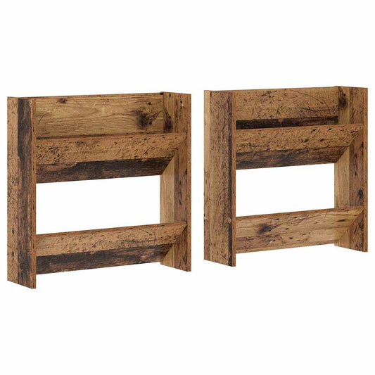 Wandschuhschränke mit Regal 2 pcs Altholz Holzwerkstoff