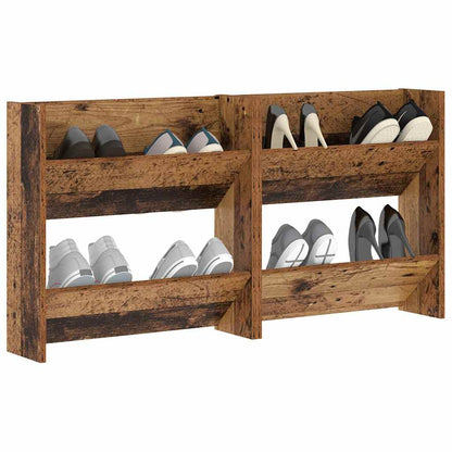 Wandschuhschränke mit Regal 2 pcs Altholz Holzwerkstoff