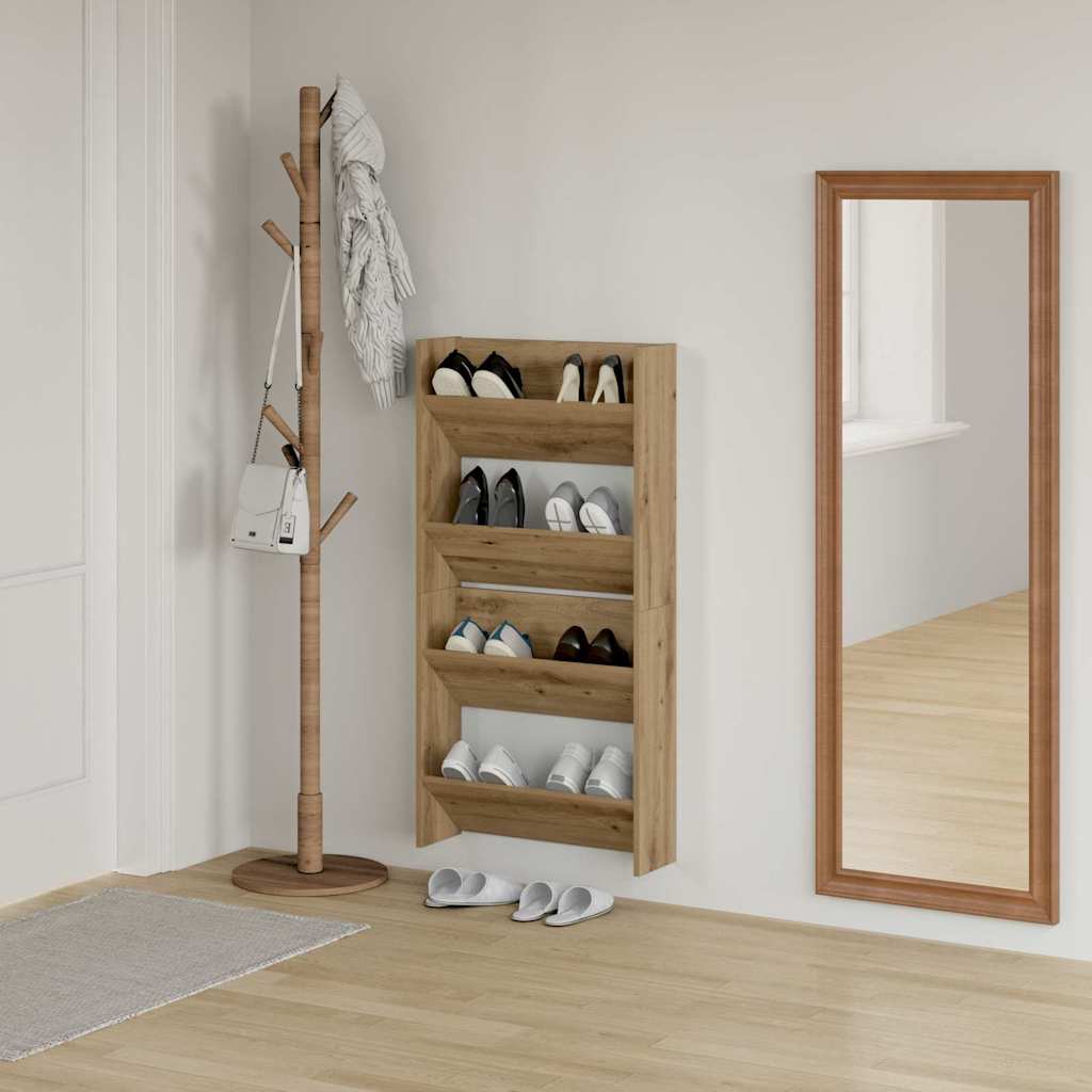 Wandschuhschränke 2 pcs Eiche handwerklich Holzwerkstoff