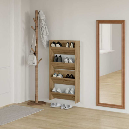 Wandschuhschränke 2 pcs Eiche handwerklich Holzwerkstoff