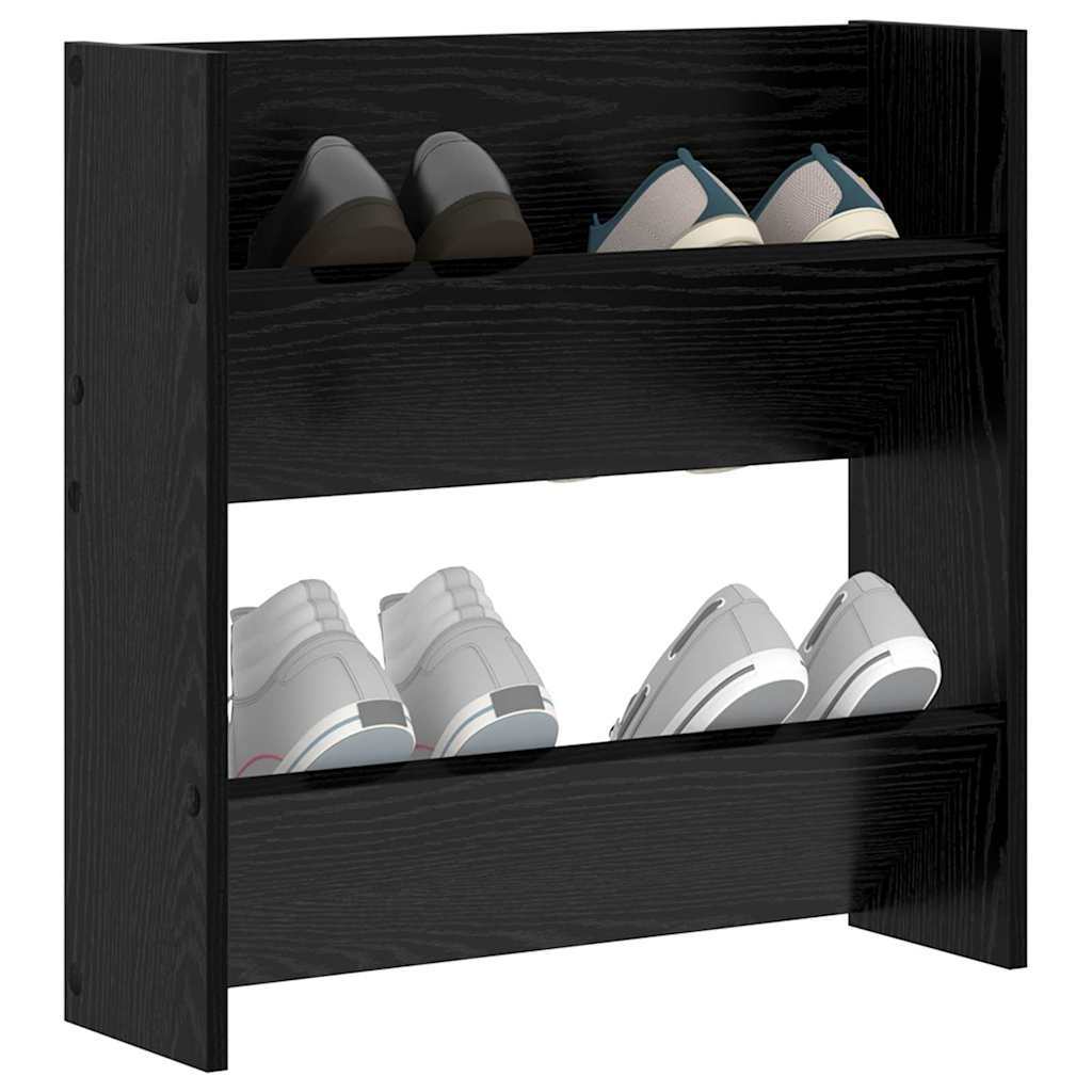 Wandschuhschränke mit Regal Schwarze Eiche Holzwerkstoff