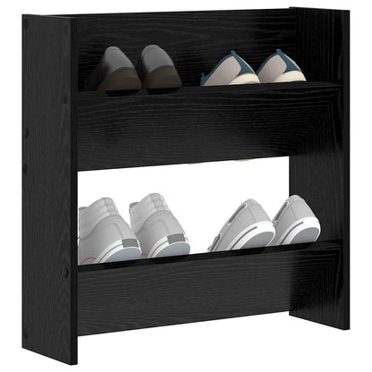 Wandschuhschränke mit Regal Schwarze Eiche Holzwerkstoff