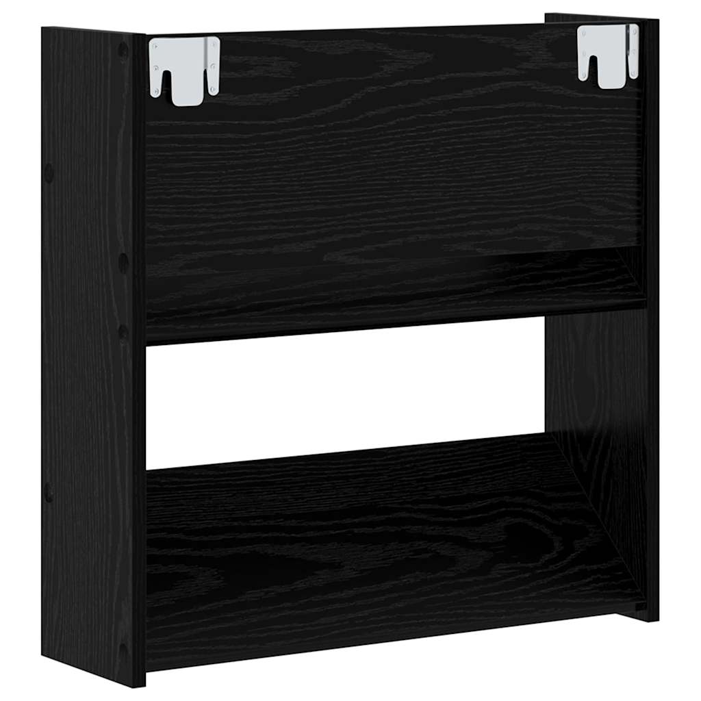 Wandschuhschränke mit Regal 2 pcs Schwarze Eiche Holzwerkstoff