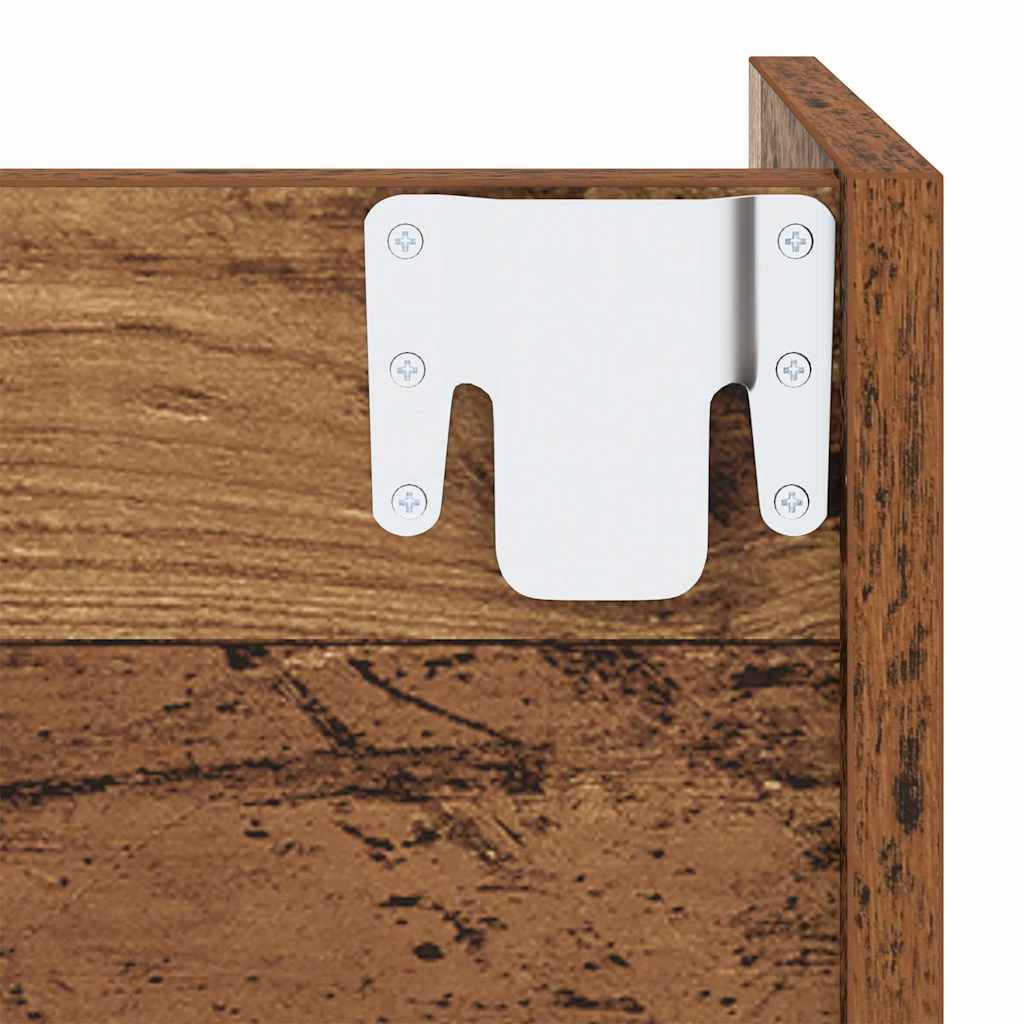 Wandschuhschränke mit Regal Wandmontiert Altholz Holzwerkstoff