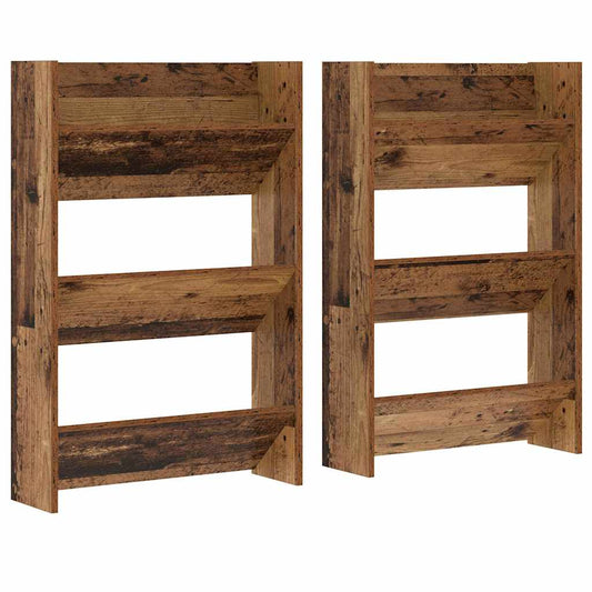 Wandschuhschränke mit Regal 2 pcs Altholz Holzwerkstoff