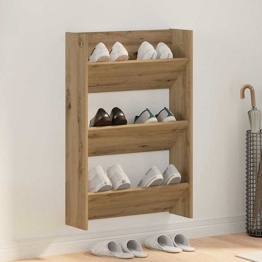 Wandschuhschränke mit Regal Eiche handwerklich Holzwerkstoff