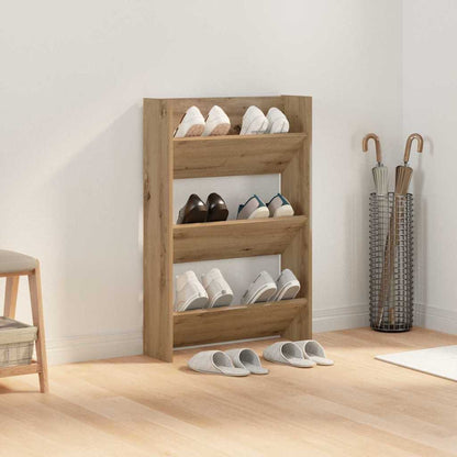 Wandschuhschränke mit Regal Eiche handwerklich Holzwerkstoff