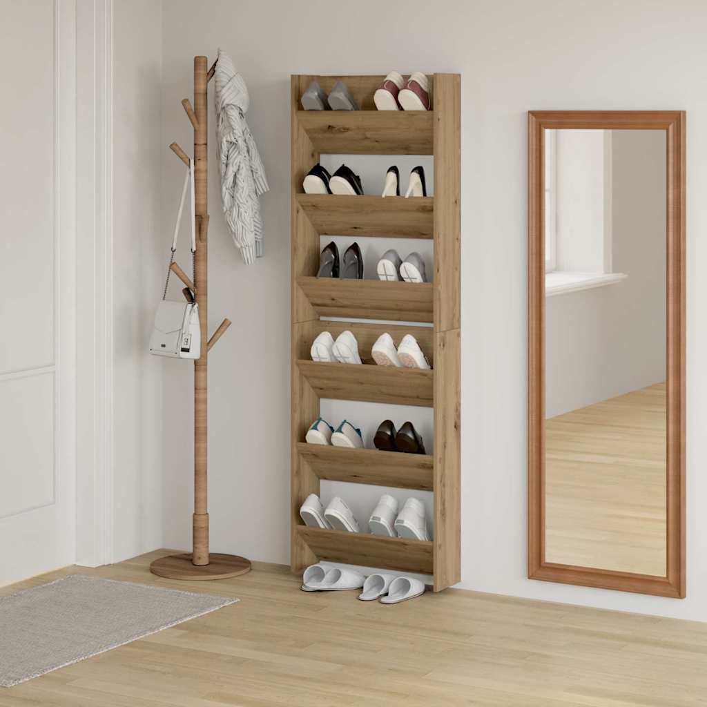 Wandschuhschränke 2 pcs Eiche handwerklich Holzwerkstoff