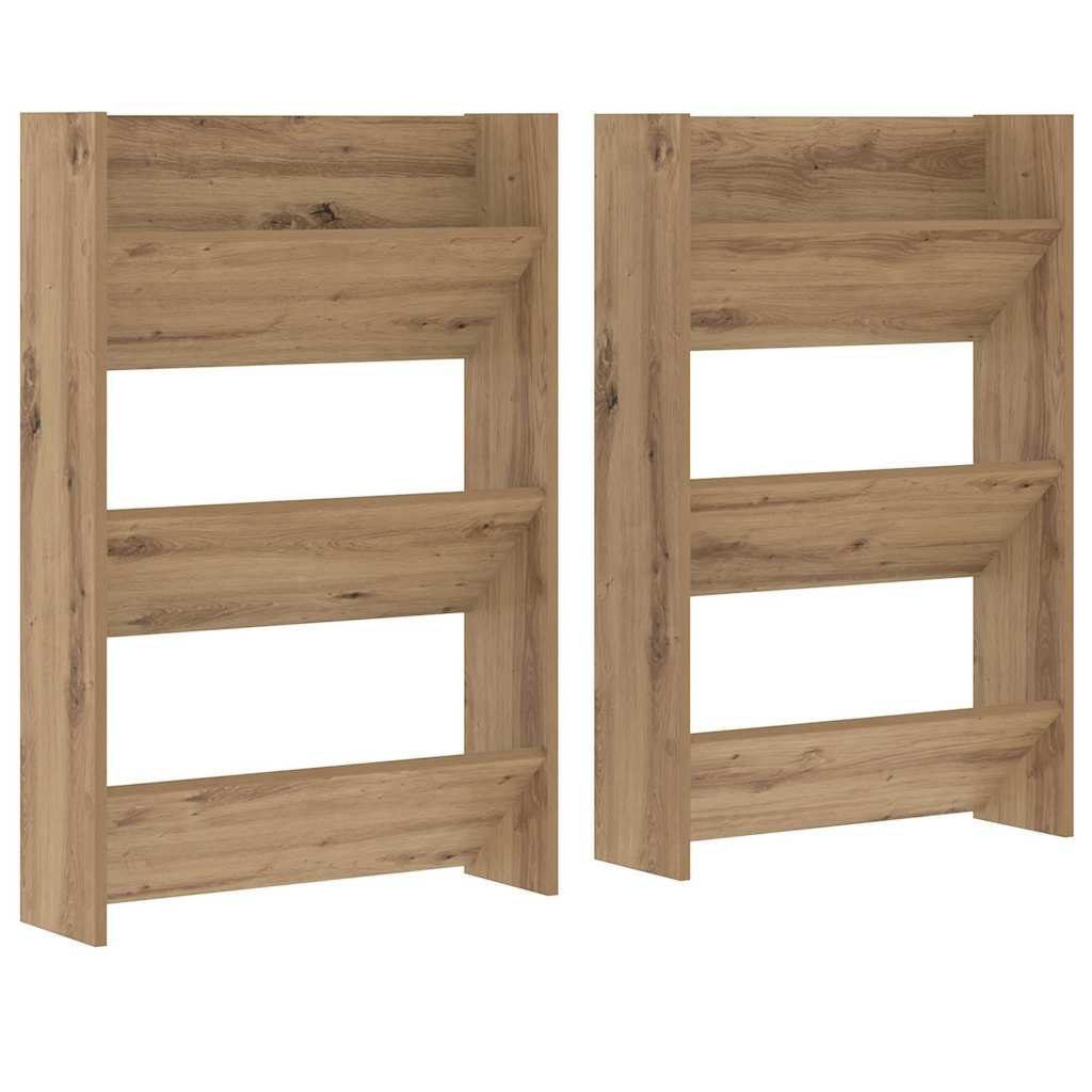 Wandschuhschränke 2 pcs Eiche handwerklich Holzwerkstoff