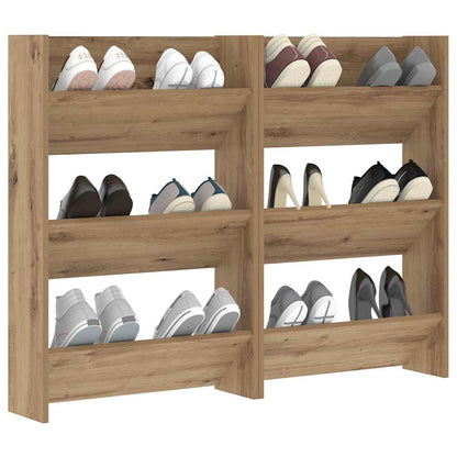 Wandschuhschränke 2 pcs Eiche handwerklich Holzwerkstoff
