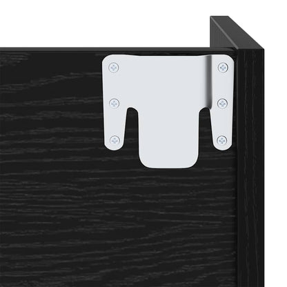 Wandschuhschränke mit Regal 2 pcs Schwarze Eiche Holzwerkstoff